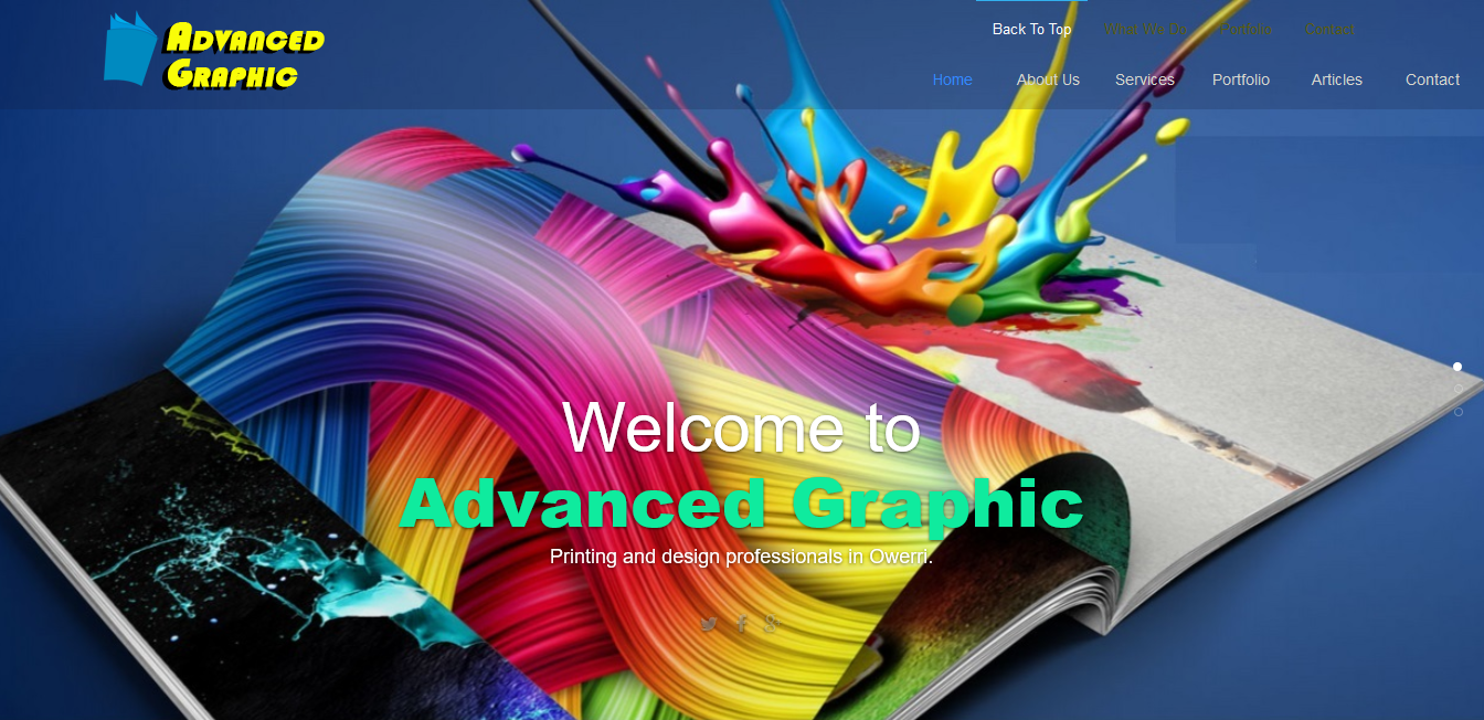 web design project for a digital printing agency