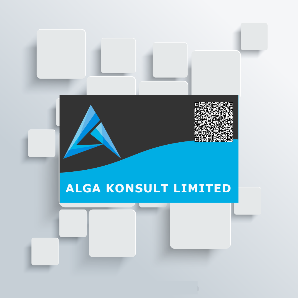corporate branding project business card design for Alga Konsult limited